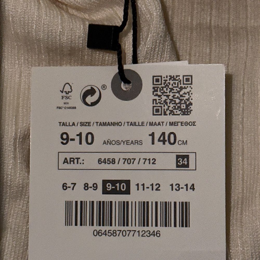 ZARA Kids | Cream | RIB KNIT DRESS NWT - Picture 6 of 7